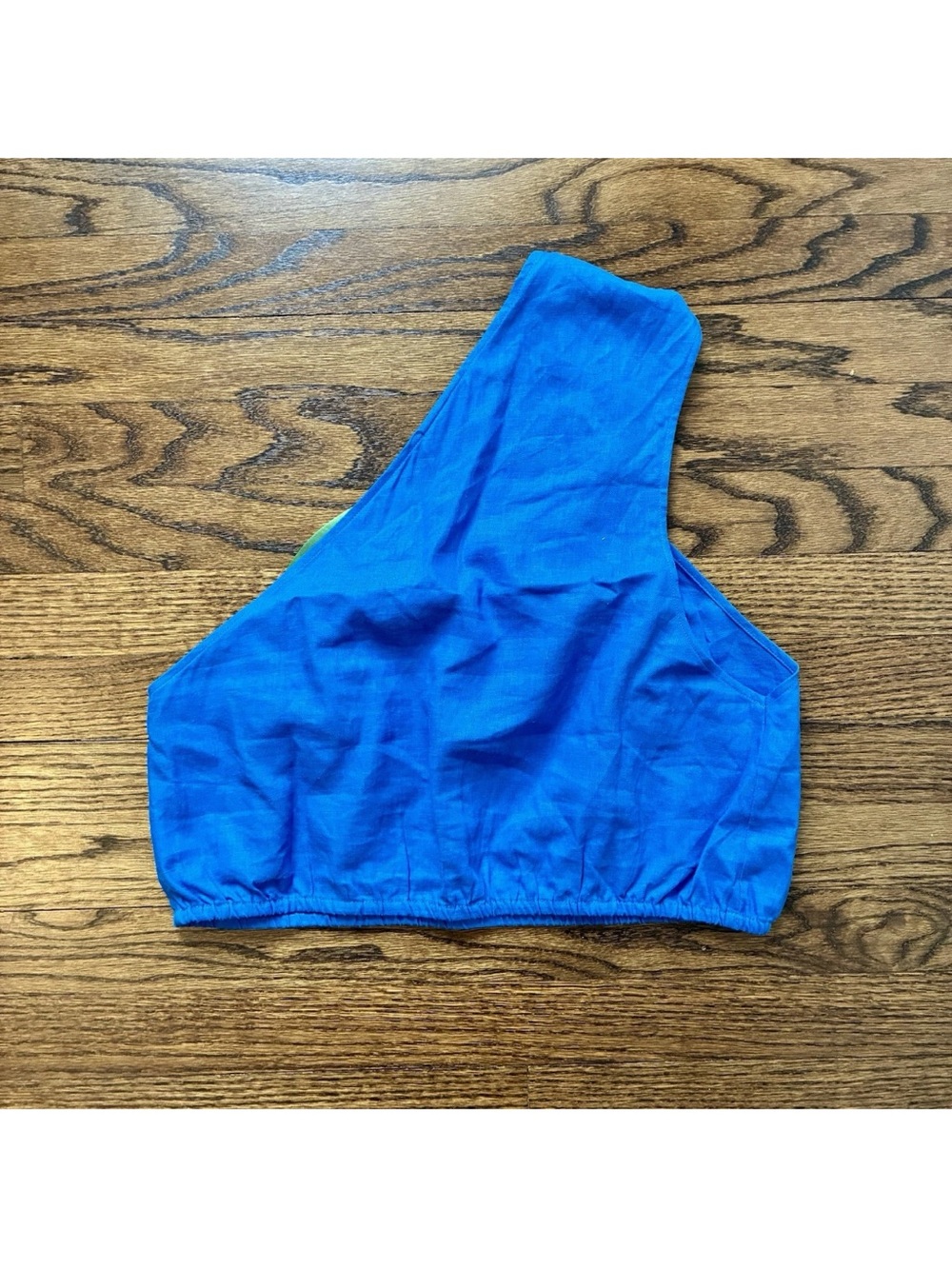 FARM Rio One-Shoulder Royal Blue Cropped Top - Picture 6 of 6